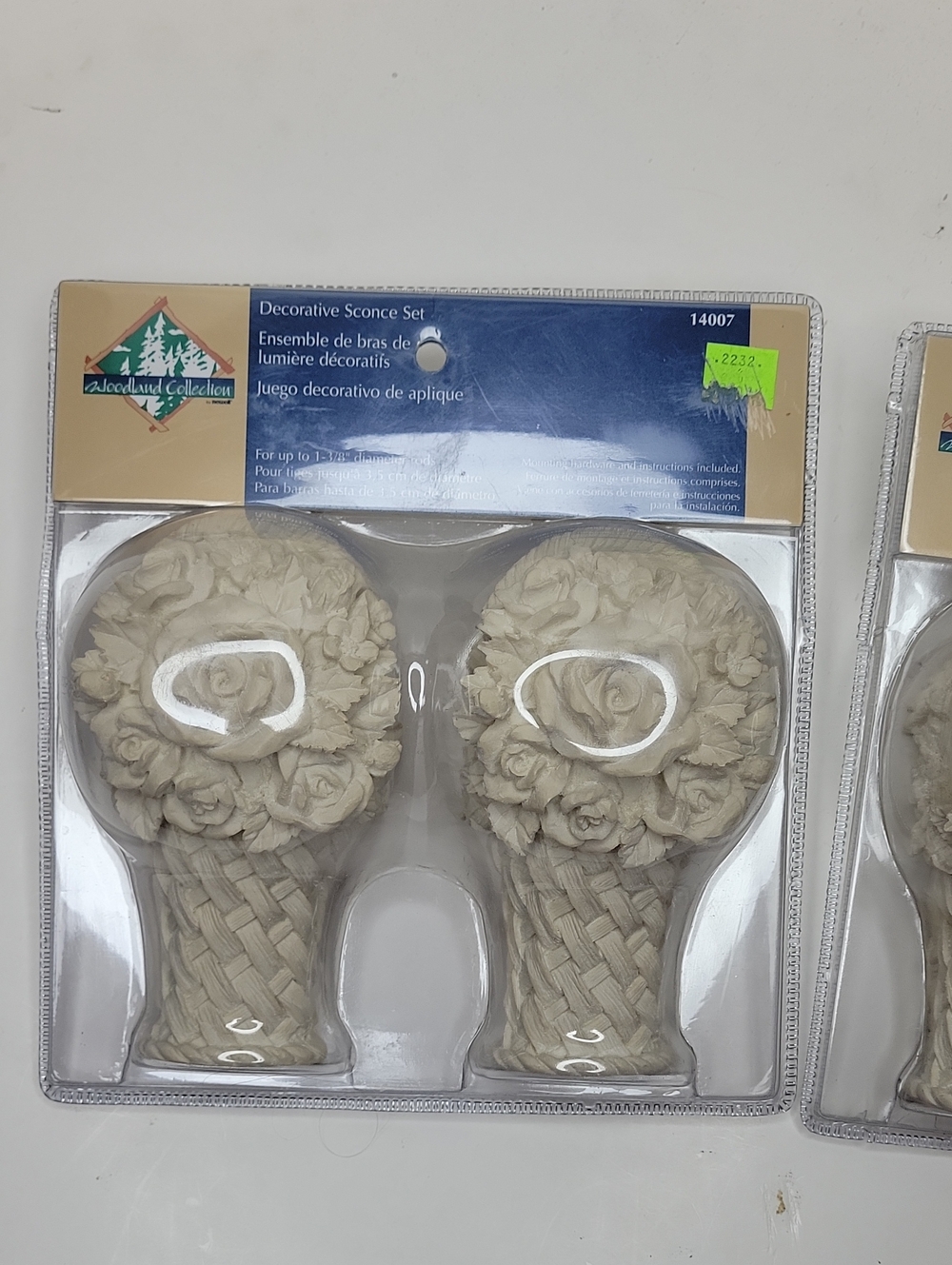 Cream Decorative Sconce Set - 2 Pair